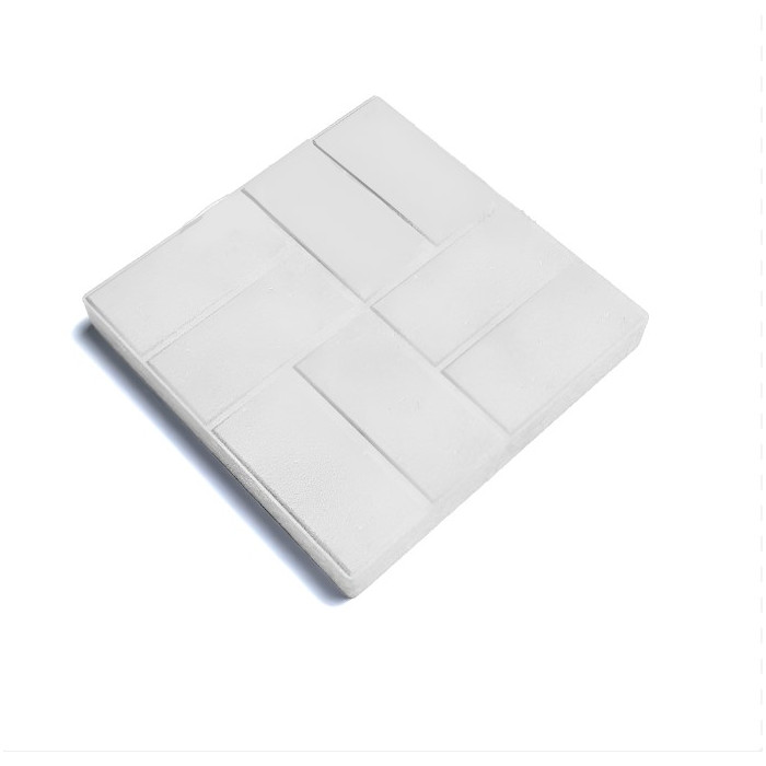 Квадратная тротуарная плитка 400х400х70 паркет Белый